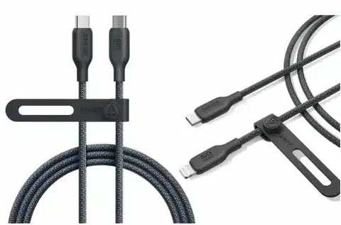 Anker high speed USB Type-C charging and data cable with strap.