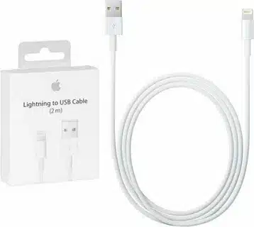 Genuine Apple Lightning to USB charging cable for iPhone.