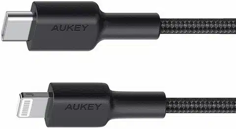 Aukey USB-C to Lightning fast charging cable for iPhone.