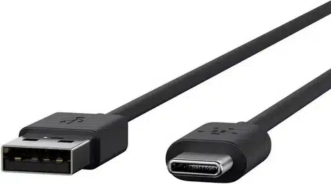 Black USB Type-C cable with USB-A connector.