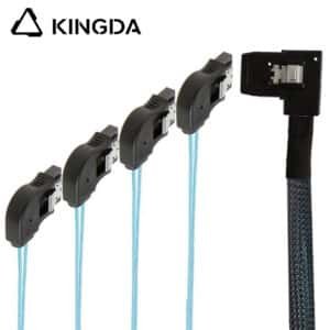 Left bend 90 degree Mini SAS HD SFF-8087 to 4X Right turn 90 degree SATA High Speed Server Internal Connection Wire Harness