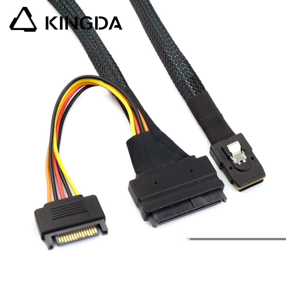 MINI SAS SFF-8087 to U.2 SFF-8639 Female with SATA 15P Power Male Server Connection Cable