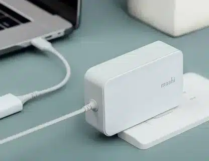 Moshi USB C wall charger for charging laptops.