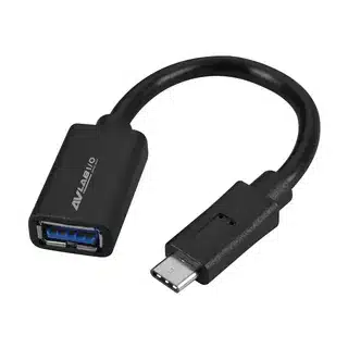 “USB-C male to USB-A female adapter cable for connecting older USB devices with new Type-C ports”