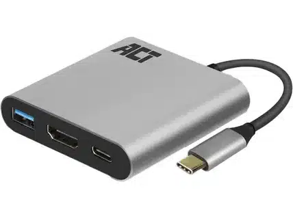 USB C HDMI Android multiport adapter for phone connection.