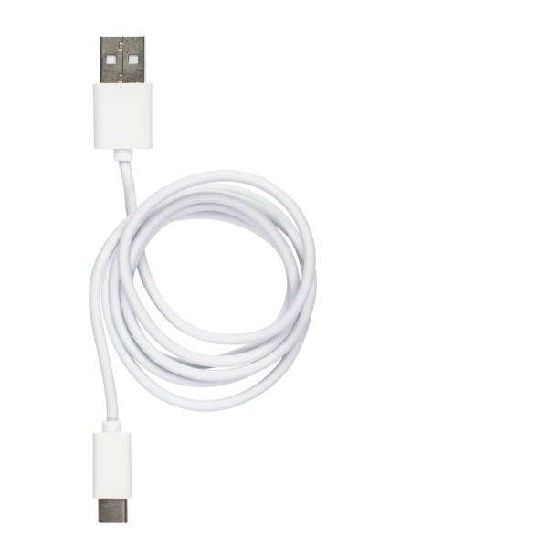 White USB Type-C charging cable with USB-A connector.