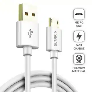Micro USB charging cable for fast charging and premium durability.