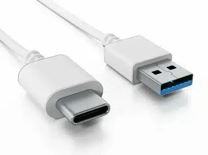 USB Type-C mid mount connector diagram for SMT and hybrid mounting.