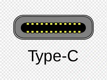Diagram of USB Type C port with symmetrical pin layout