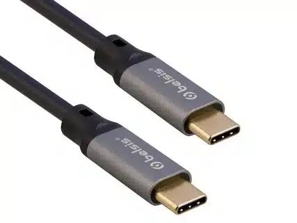 USB Type-C connector with laptop ports HDMI and USB for comparison.
