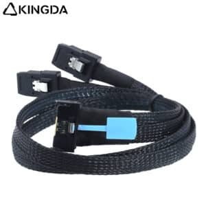 Slim SAS SFF 8654 MCIO 8I (74P) to dual 2X SFF-8087 PCIE5.0 Data Connection Cable