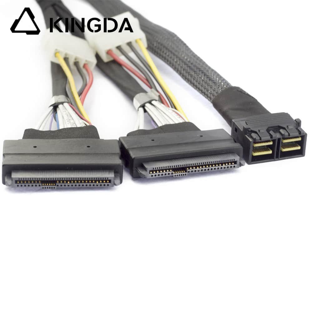 2 port SFF 8643 to sff 8639 with power 4p