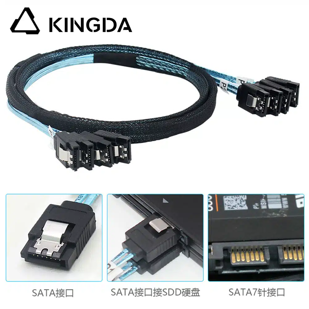 4 port straight SATA 7P to 4 port SATA 7P female