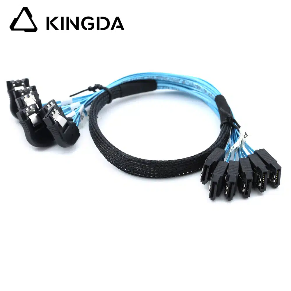 6 port right turn SATA 7P to 6 port SATA 7P female