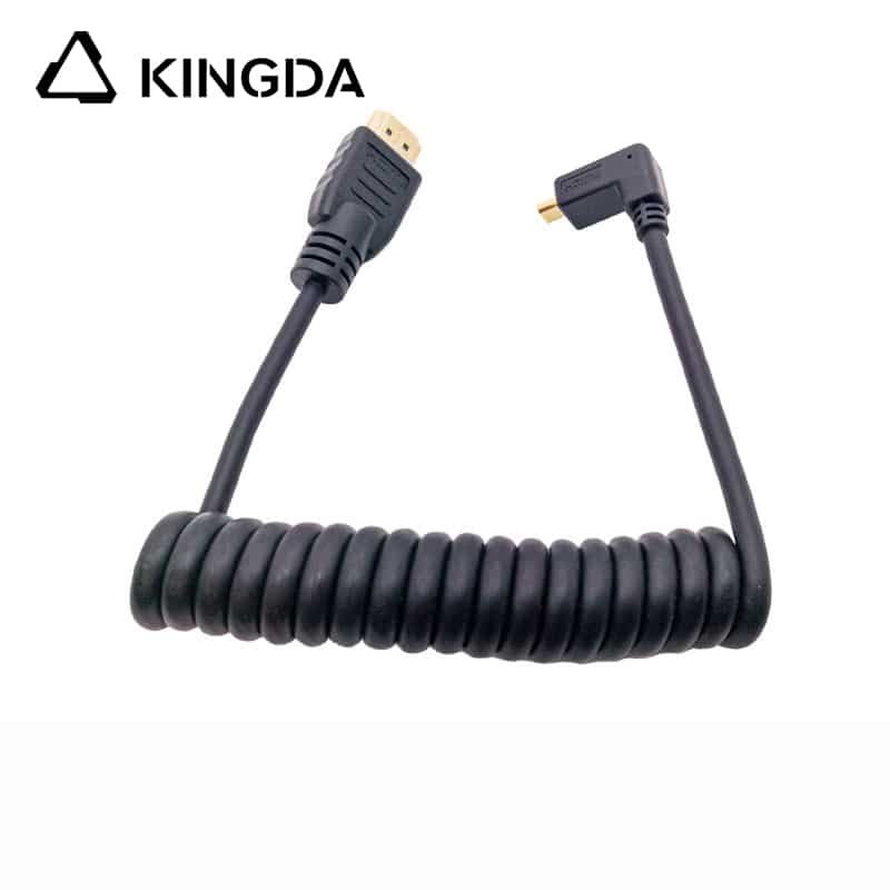 8K spring EMI upwards micro HDMI cable
