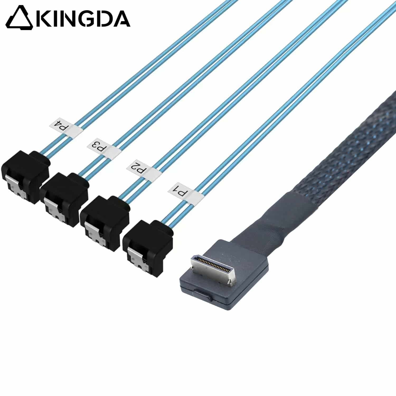 90 degree PCIE Oculink SFF 8611 4I To 4X 90 degree SATA 7P