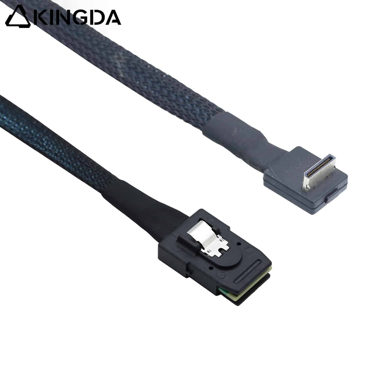 90 degree PCIE Oculink SFF 8611 4I male to sff 8087 male