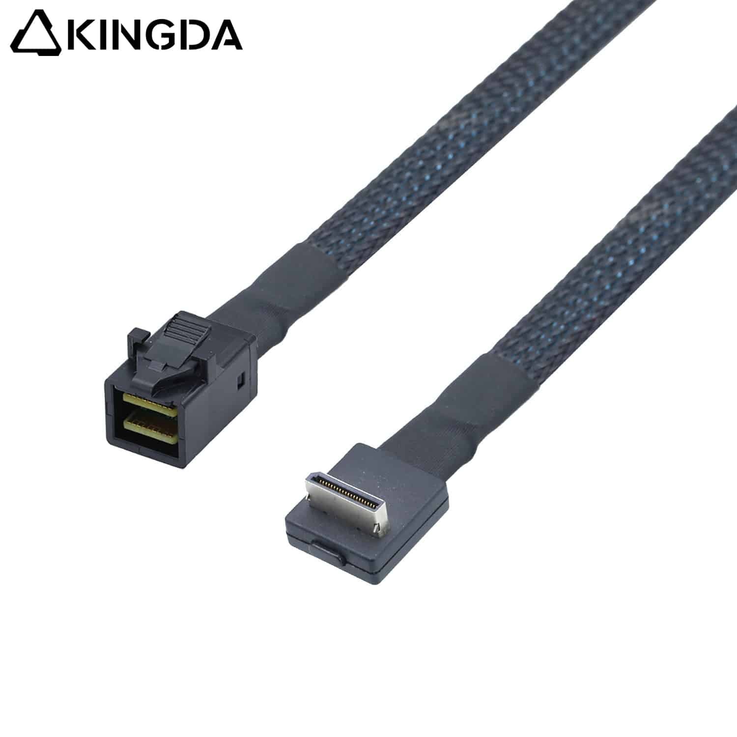 90 degree PCIE Oculink SFF 8611 4I male to sff 8643 male