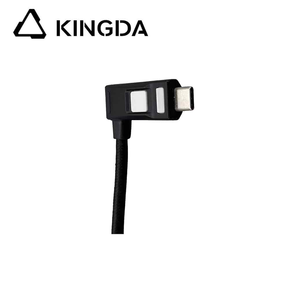 90 degree USB C cable snap lock