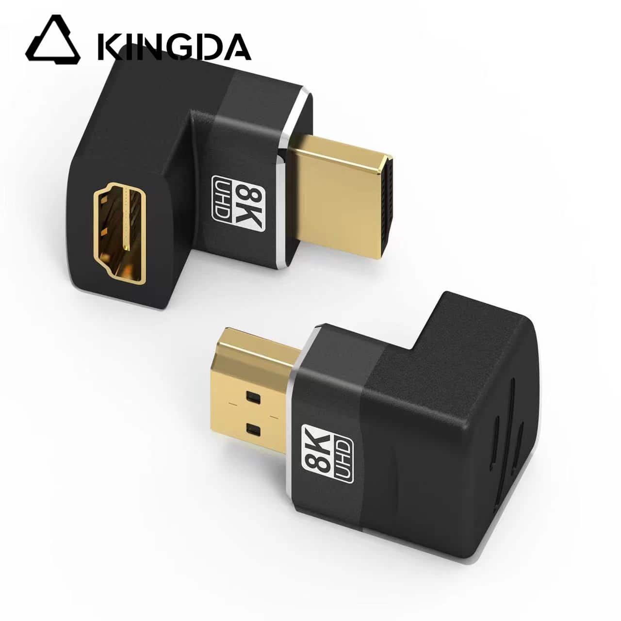 Aluminum alloy dowmwards 8K HDMI Male to female adapter