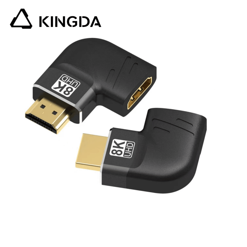 Aluminum alloy left turn 8K HDMI Male to female adapter