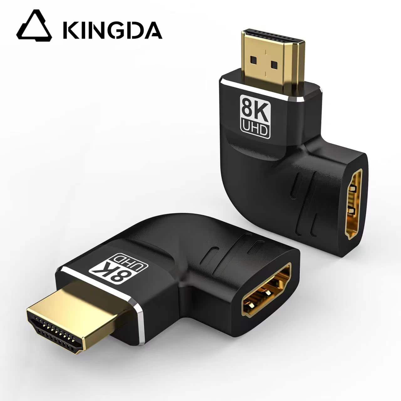 Aluminum alloy right turn 8K HDMI Male to female adapter