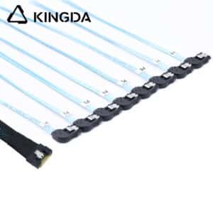 Anti-misalignment Insertion Slim SAS SFF 8654 8I to 8 left bend SATA 7P
