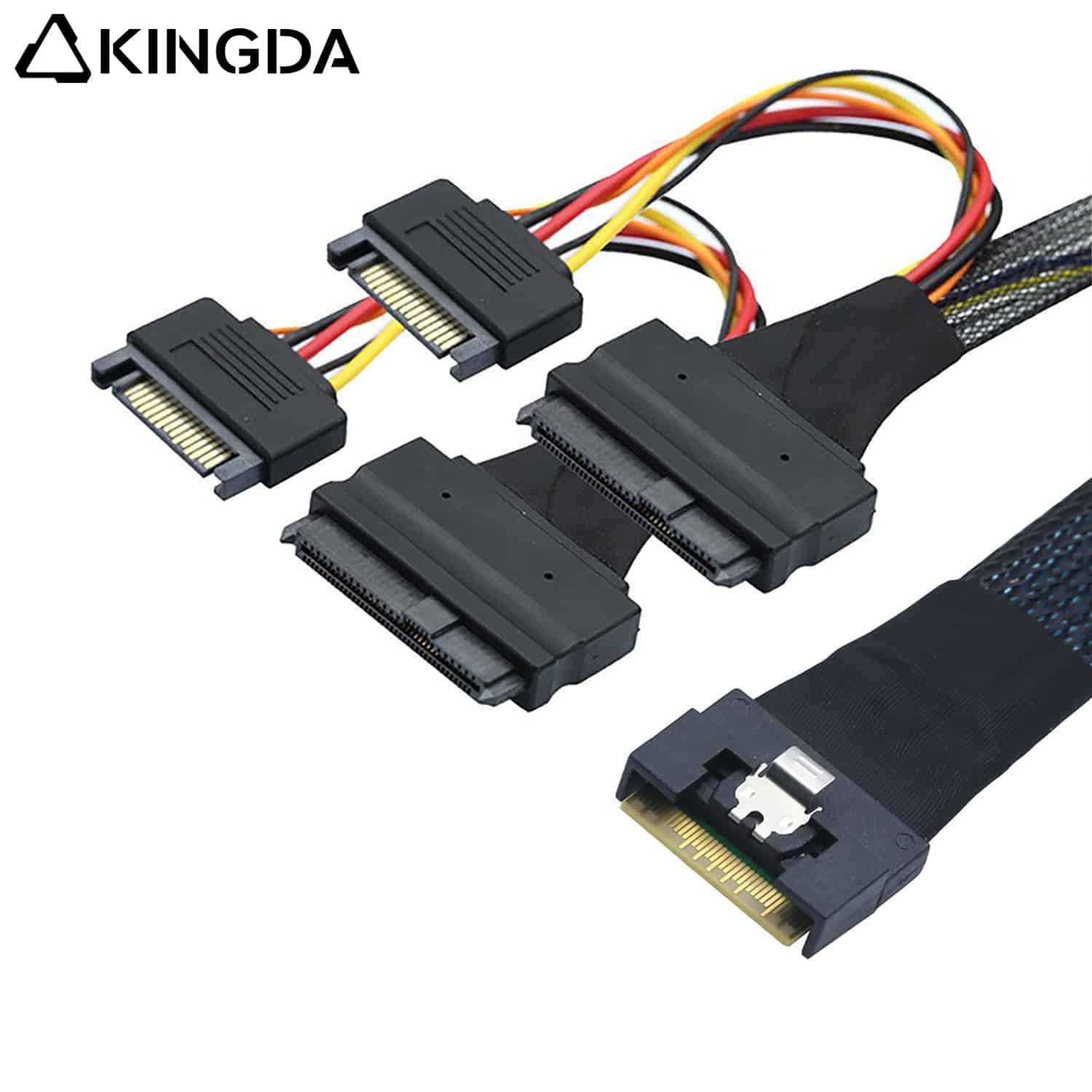 Anti-misalignment Insertion Slim SAS SFF 8654 8I to U.2 SFF 8639 with sata 15P
