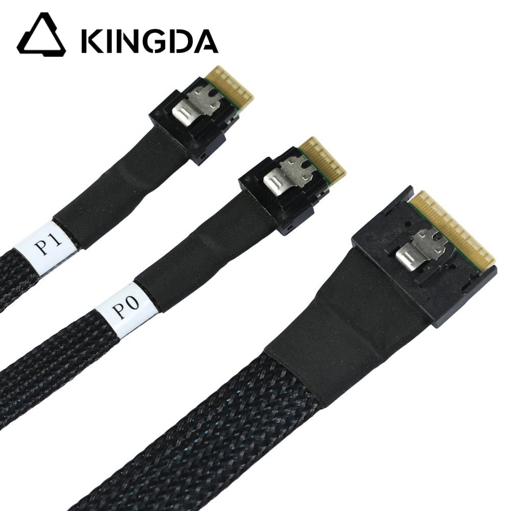 Anti-misalignment Insertion Slim SAS SFF 8654 8I to dual SFF8654 4I