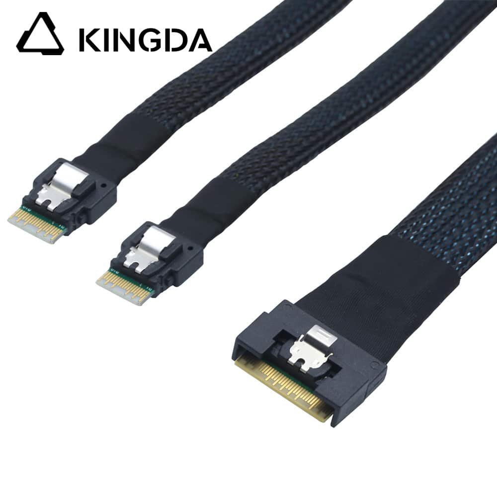 Anti-misalignment Insertion Slim SAS SFF 8654 8I to dual SFF8654 4i