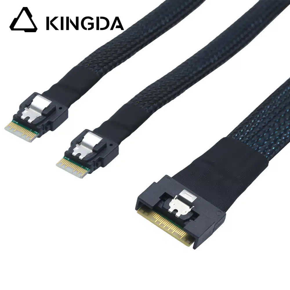 Anti-misalignment Insertion Slim SAS SFF 8654 8I to dual SFF8654 4i