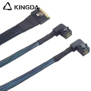 Anti-misalignment Insertion Slim SAS SFF 8654 8I to dual right angle sff 8643