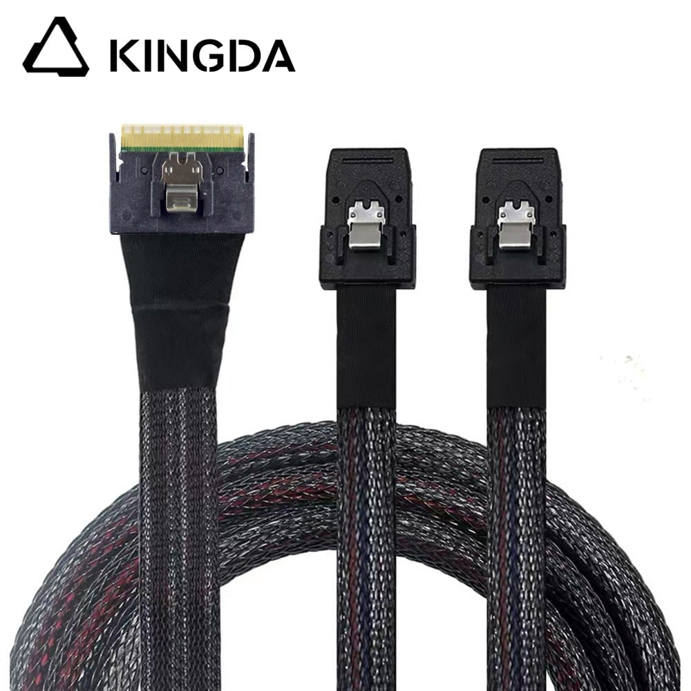 Anti-misalignment Insertion Slim SAS SFF 8654 8I to dual straight SFF 8087