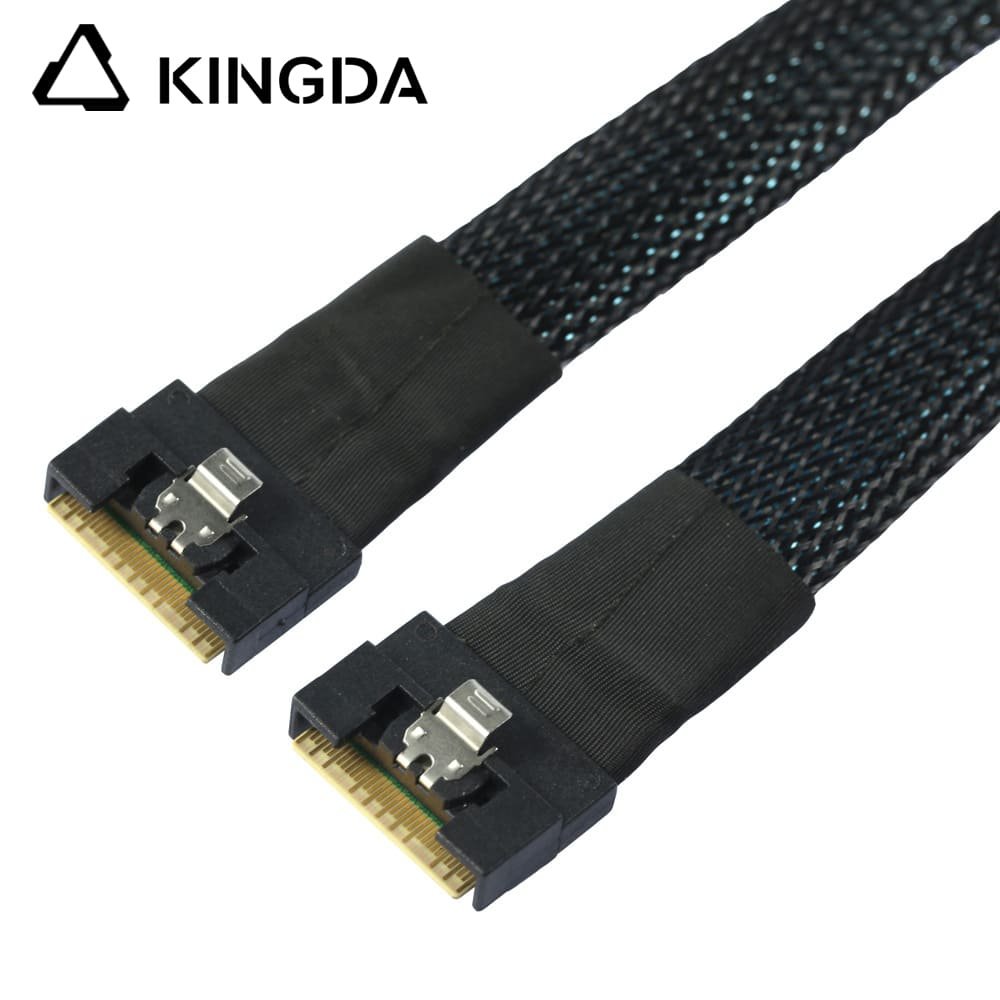 Full-encapsulated SFF 8654 8I to 8 male to male