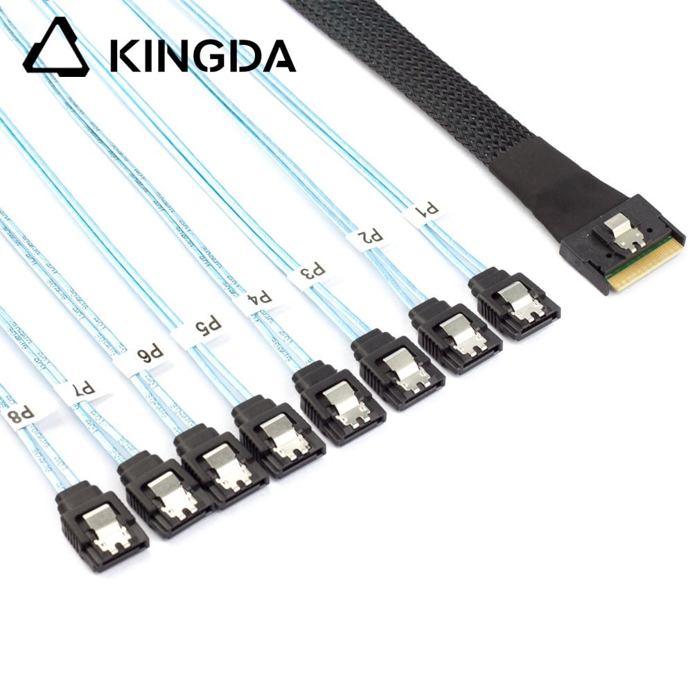 Full-encapsulated SFF 8654 8I to dual MCIO SFF 8654 8I