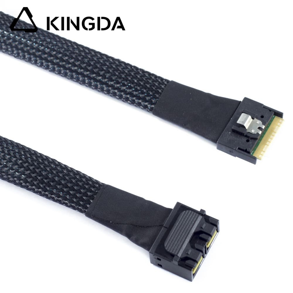 Full-encapsulated SFF 8654 8I to dual port sff 8643