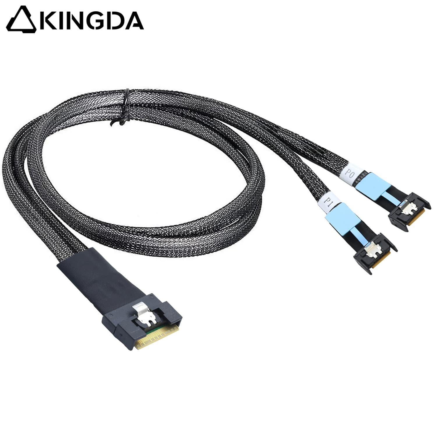 Fully enclosed anti-slip insertion anti-tilt insertion Slim SAS SFF 8654 8I to dual MCIO SFF 8654 8I