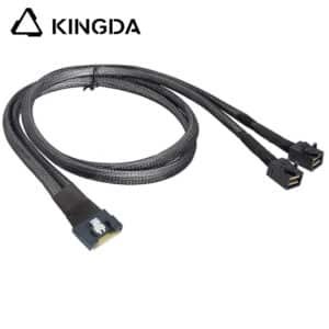 Fully enclosed anti-slip insertion anti-tilt insertion Slim SAS SFF 8654 8I to dual SFF8643