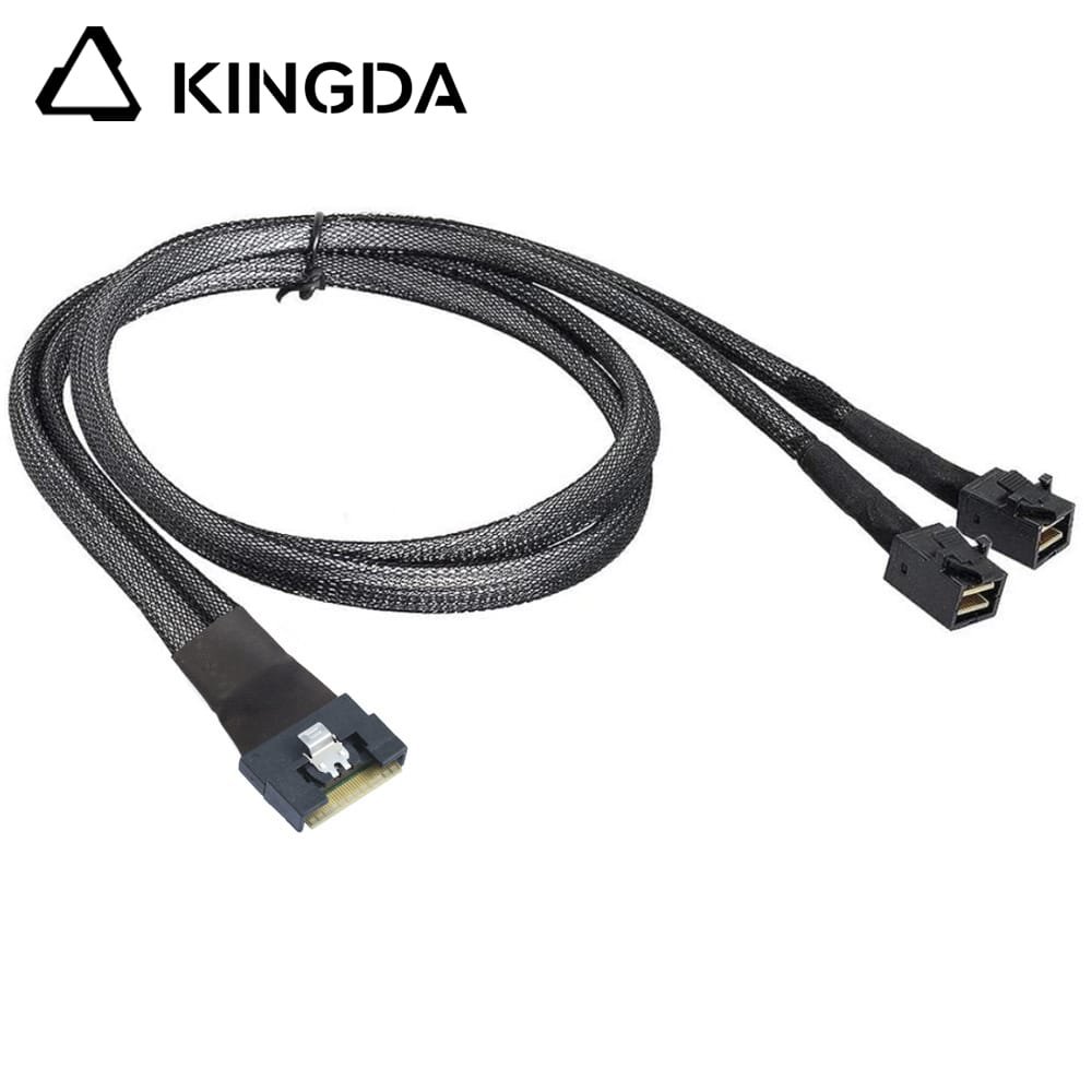 Fully enclosed anti-slip insertion anti-tilt insertion Slim SAS SFF 8654 8I to dual SFF8643