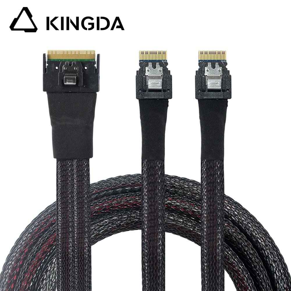 Fully enclosed anti-slip insertion anti-tilt insertion Slim SAS SFF 8654 8I to dual SFF8654 4I