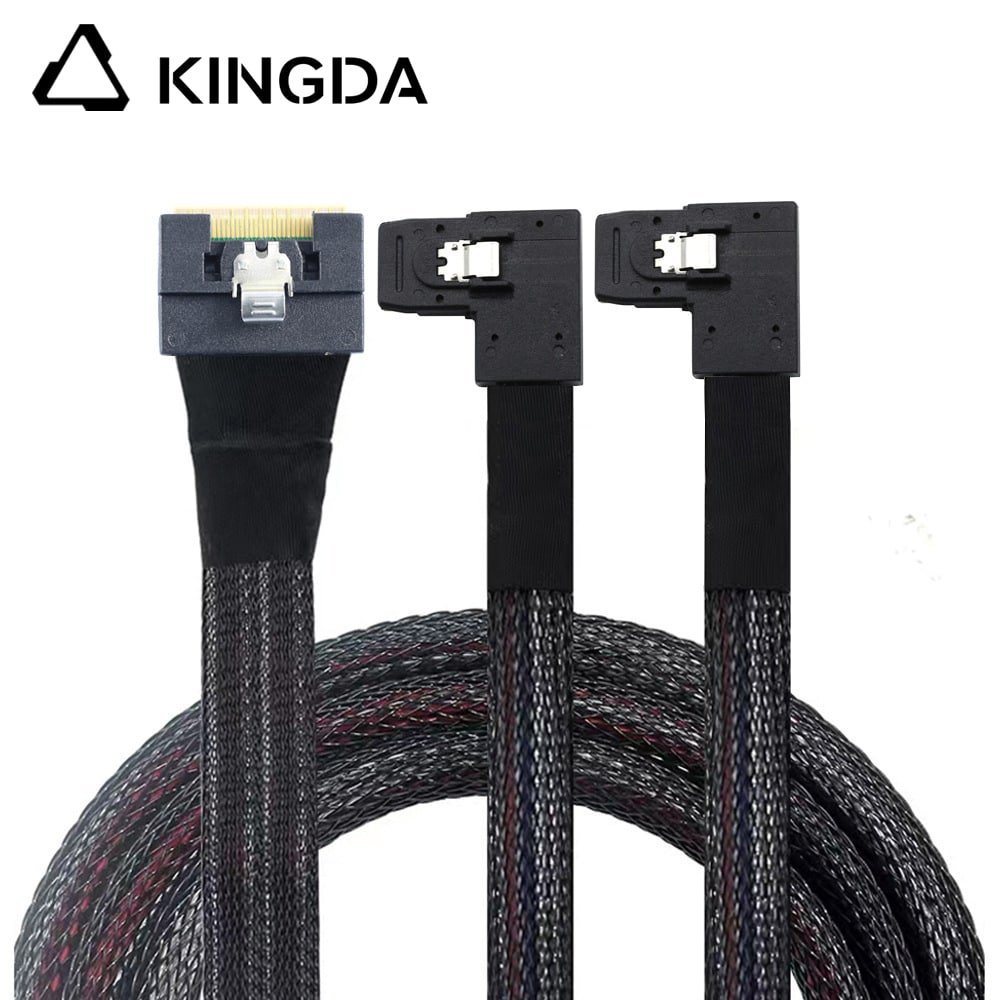 Fully enclosed anti-slip insertion anti-tilt insertion Slim SAS SFF 8654 8I to dual left turn sff 8087