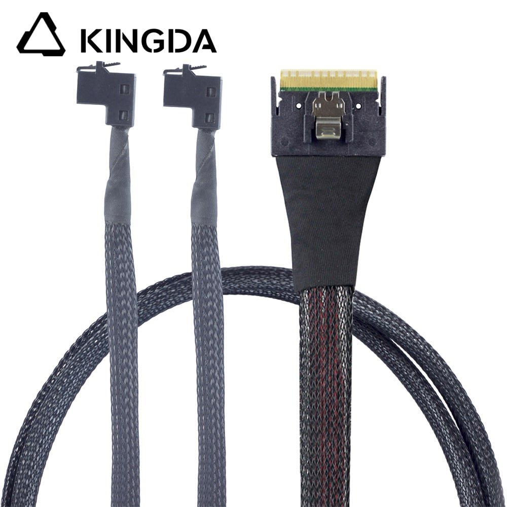 Fully enclosed anti-slip insertion anti-tilt insertion Slim SAS SFF 8654 8I to dual right angle sff 8643