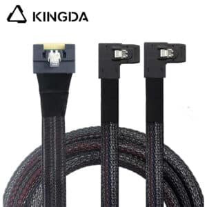 Fully enclosed anti-slip insertion anti-tilt insertion Slim SAS SFF 8654 8I to dual right turn SFF 8087