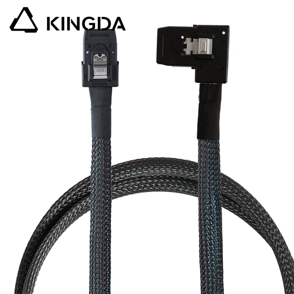 Left bend 90 degree Mini SAS HD SFF-8087 to SFF 8087A High Speed Server Internal Connection Wire Harness