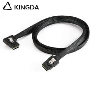 Left bend 90 degree Mini SAS HD SFF-8087 to SFF 8087A High Speed Server Internal Connection Wire Harness