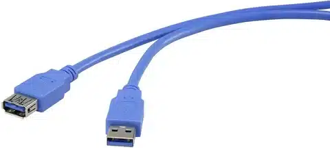 Blue USB 3 extension cable designed to extend maximum length connection.