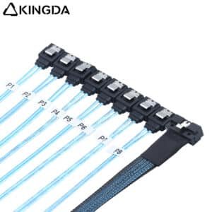 Low profile 8654 8I (74P) to 8 SATA 7P female