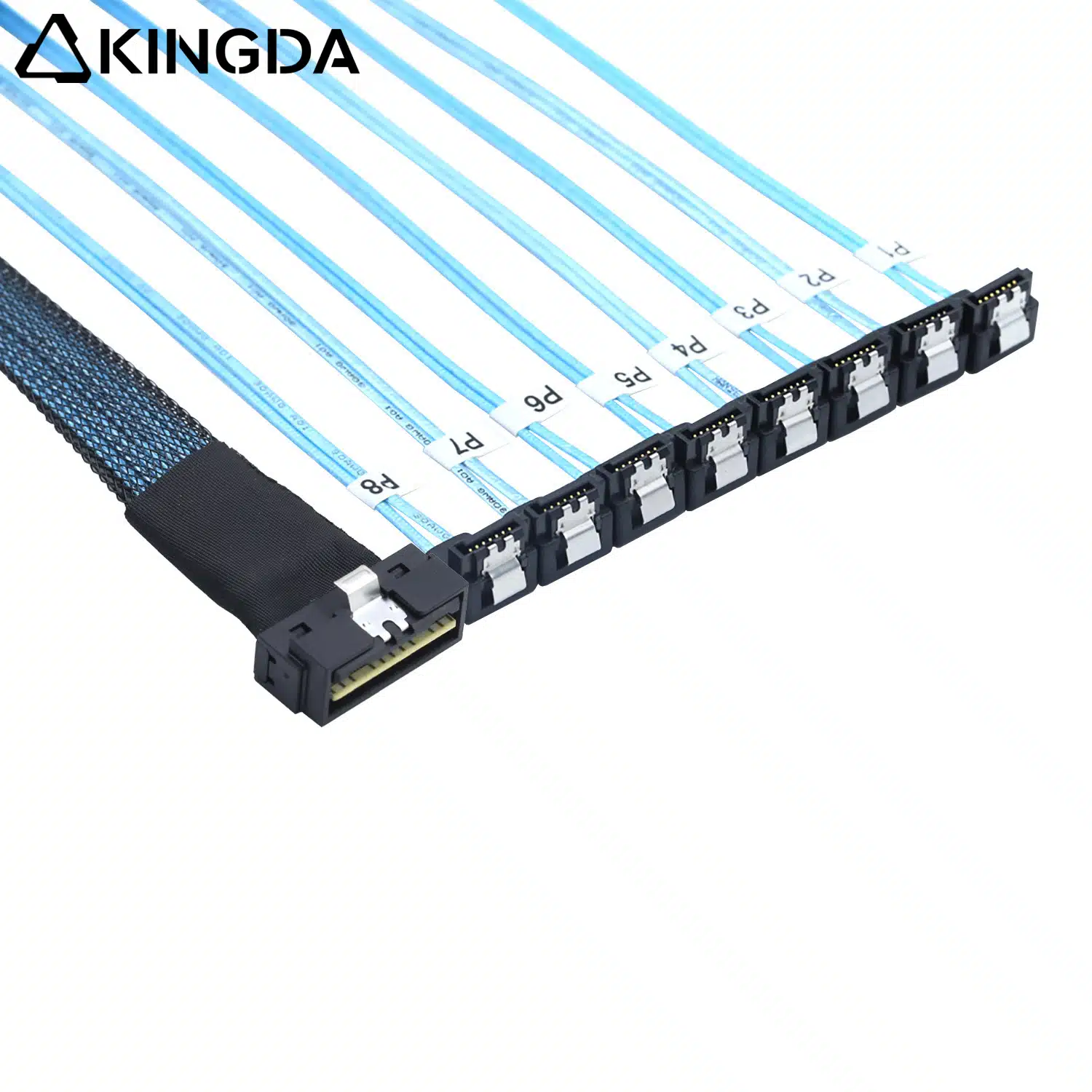 Low profile 8654 8I (74P) to 8 right angle SATA 7P
