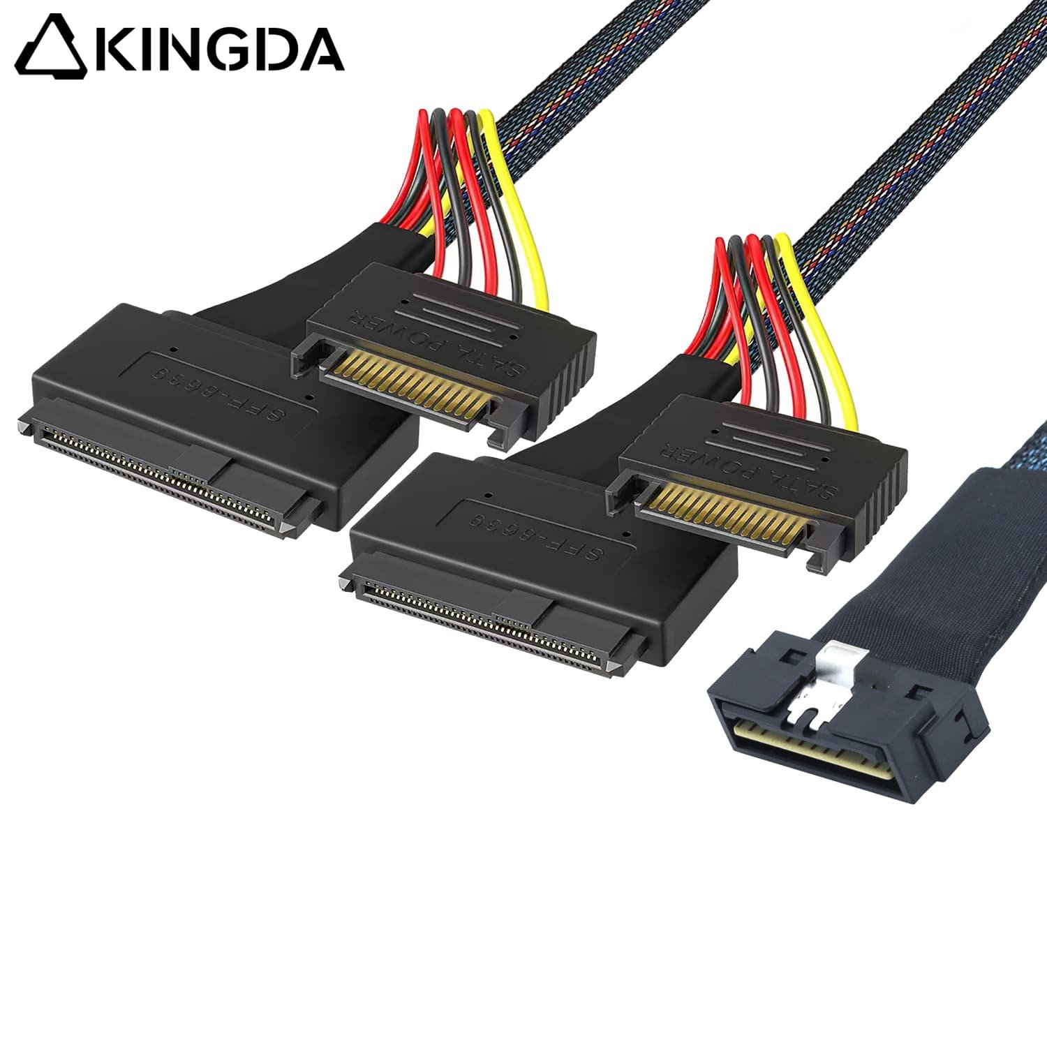 Low profile 8654 8I (74P) to dual U.2 SFF 8639 with SATA 15P