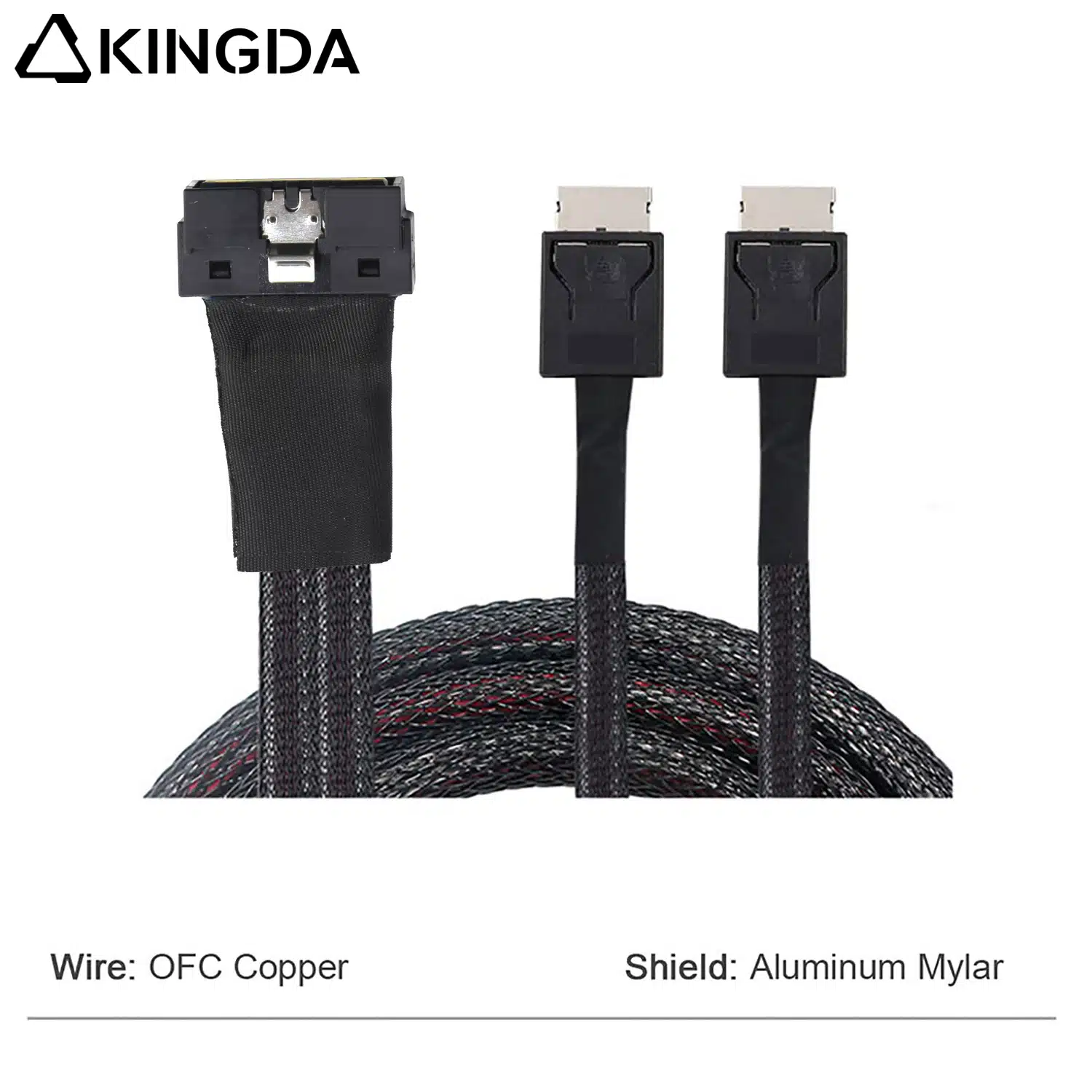 Low profile Slim SAS SFF 8654 8I (74P) to dual Oculink 8611 4i